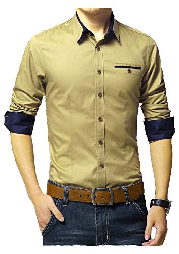 IndoPrimo Men's Cotton Casual Shirt for Men Full Sleeves - Guys World