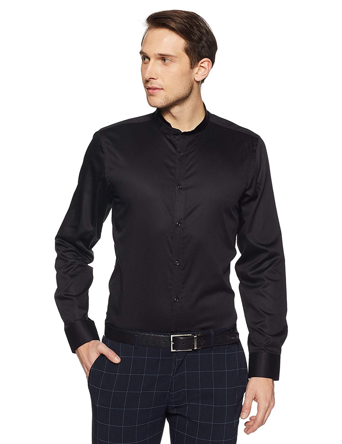 blackberrys Men's Solid Slim Fit Formal Shirt - Guys World
